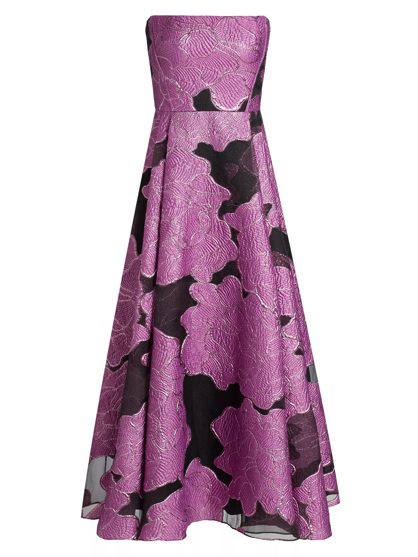 Strapless Jacquard Midi Dress #44112361-FFBLK-0