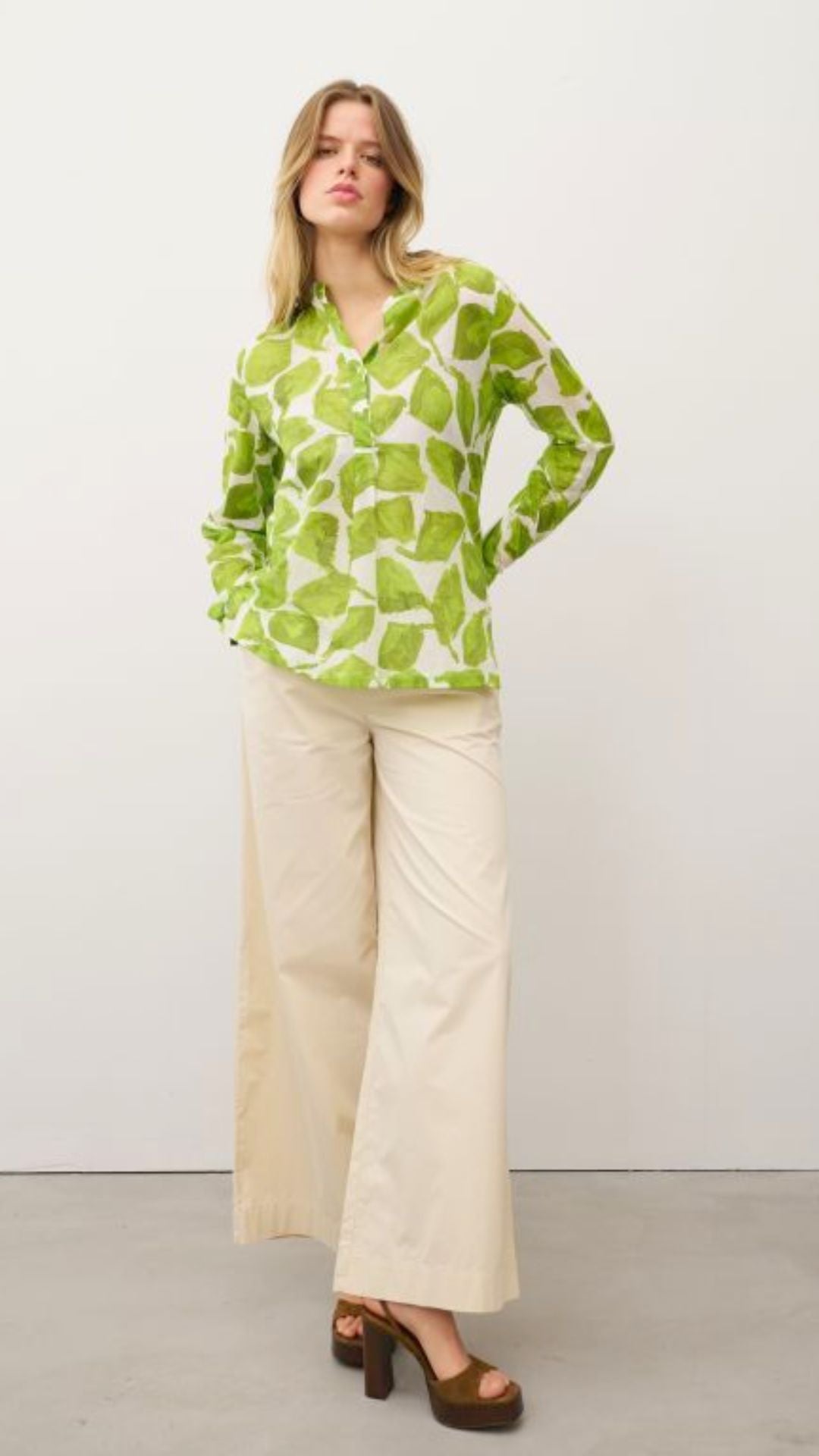 Janice Cotton blouse with All-Over Print