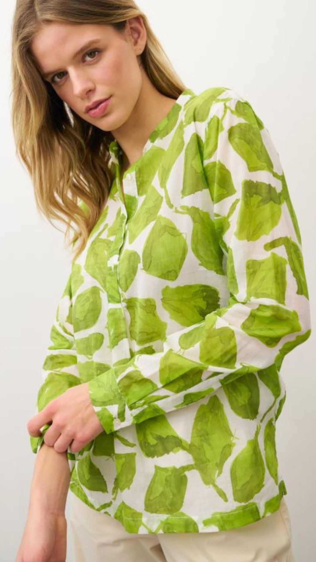 Janice Cotton blouse with All-Over Print