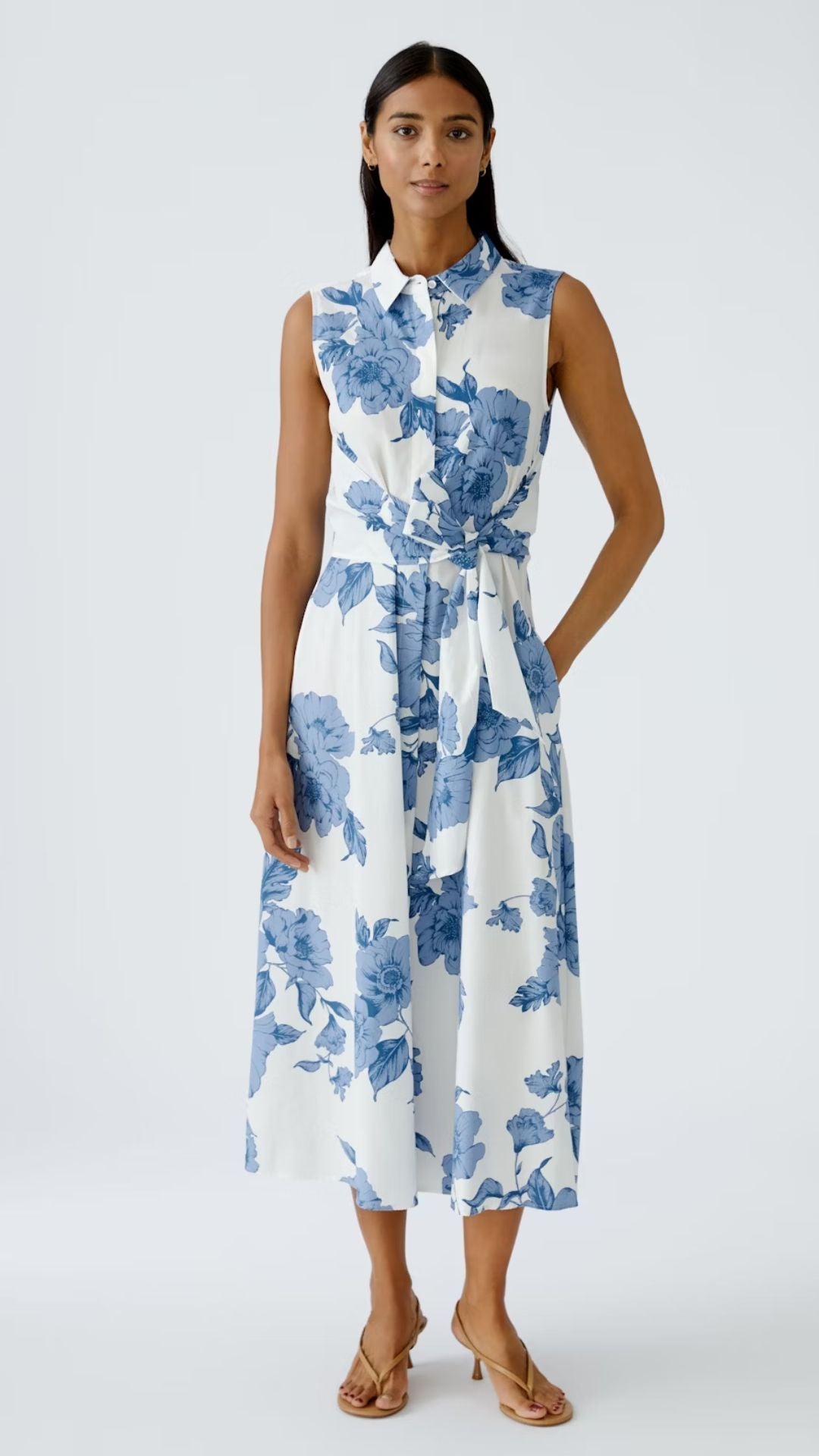 Maxi Dress - Blue White