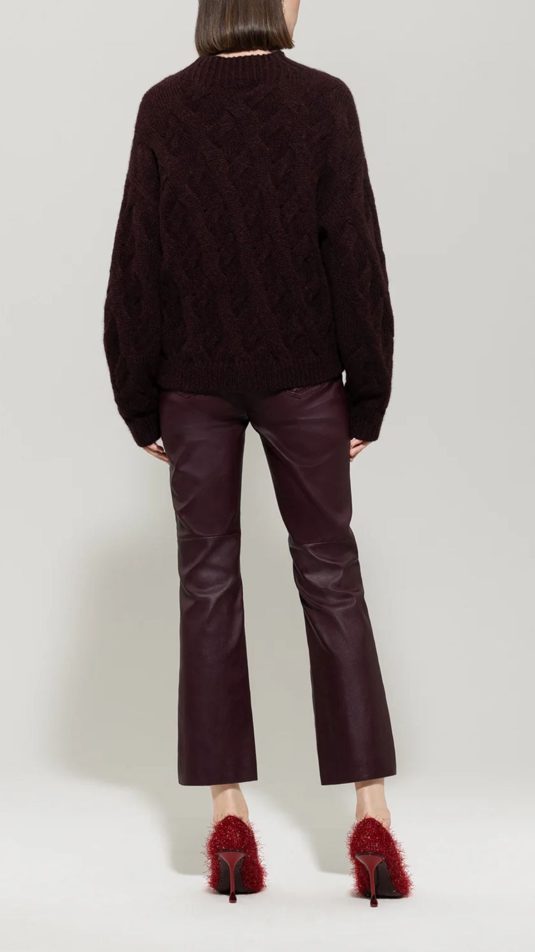 Lamb Nappa Bootcut Pants