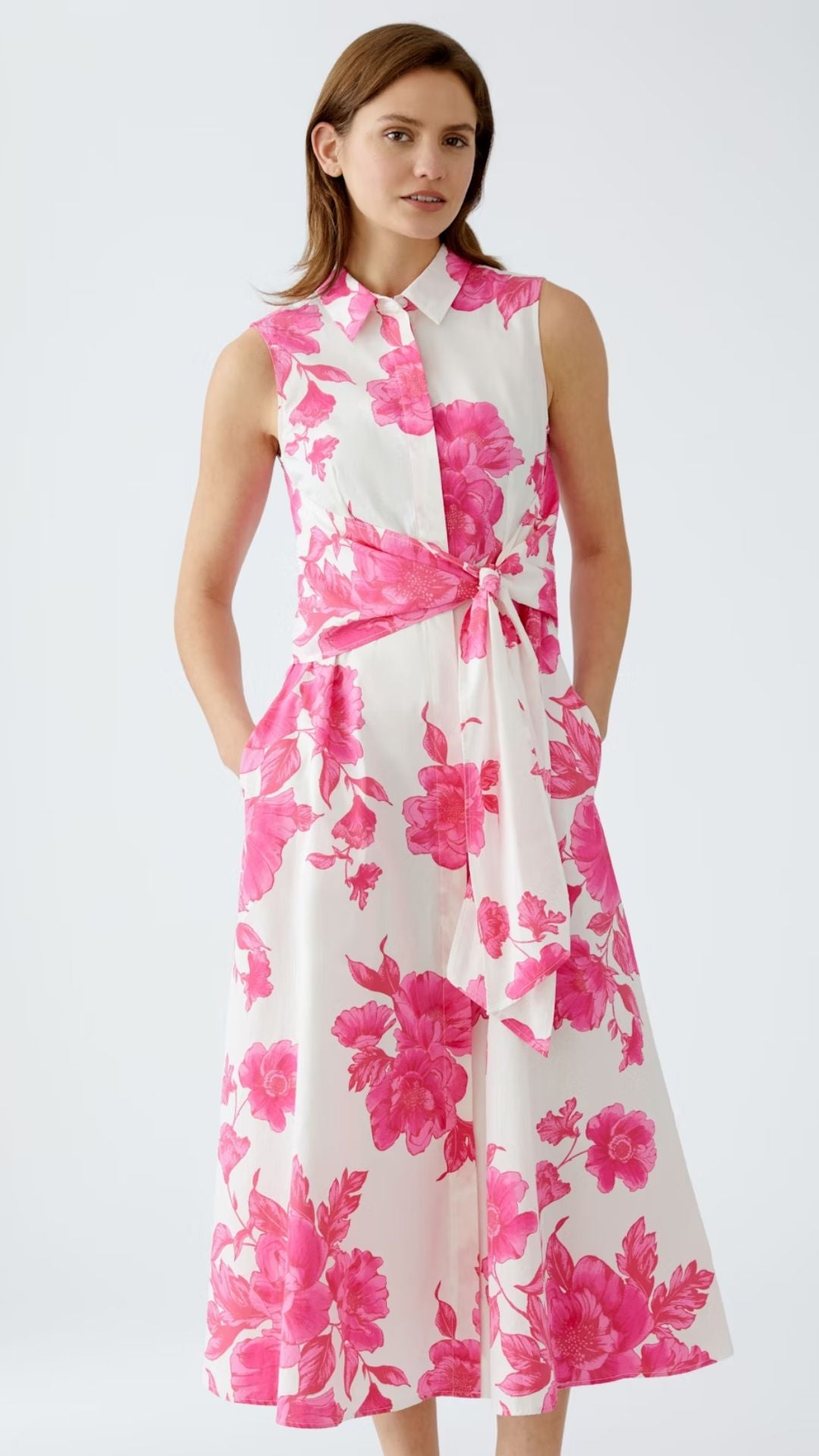 Maxi Dress - Pink White