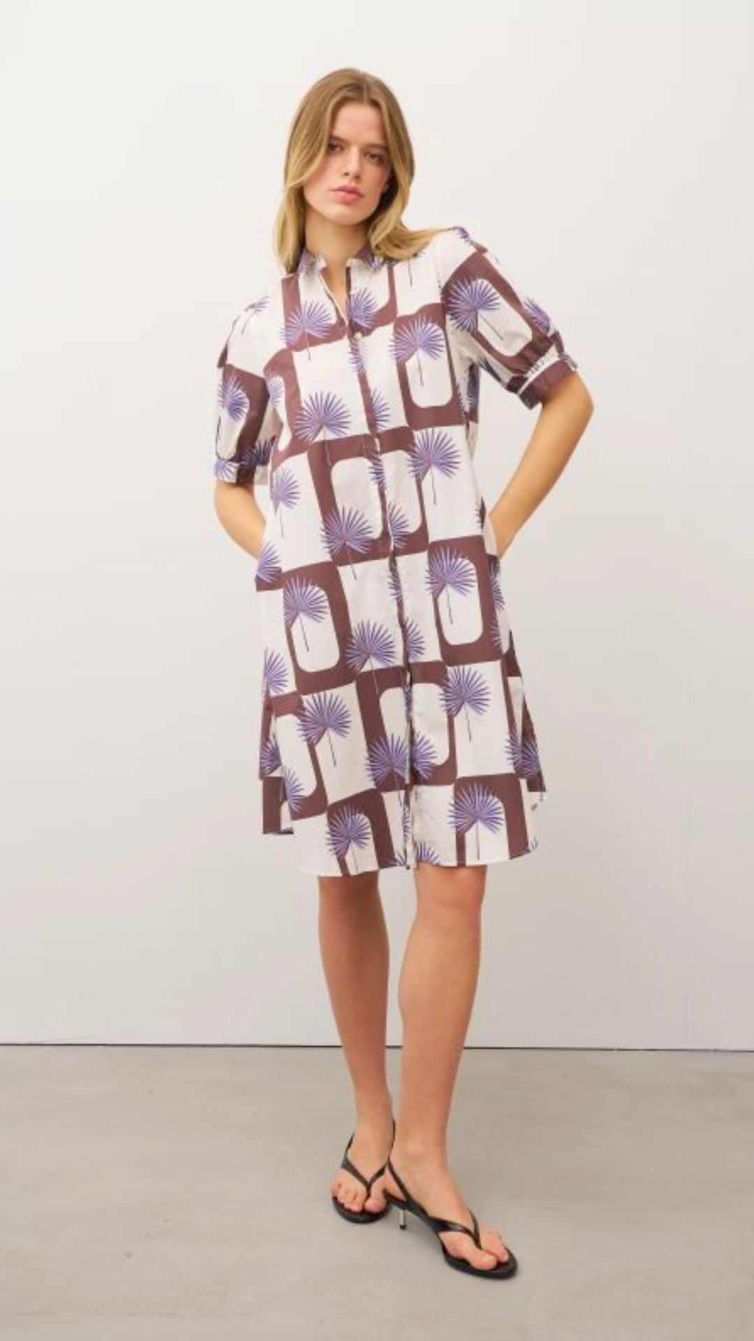 Lina KA Shirt Dress with Short Sleeves