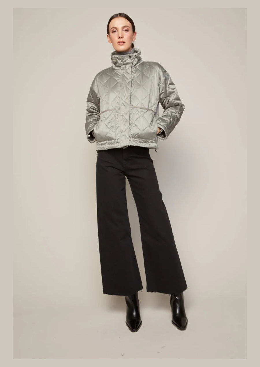 Billie Drop Shoulder Quilted Jacket with Twill Tape Detail