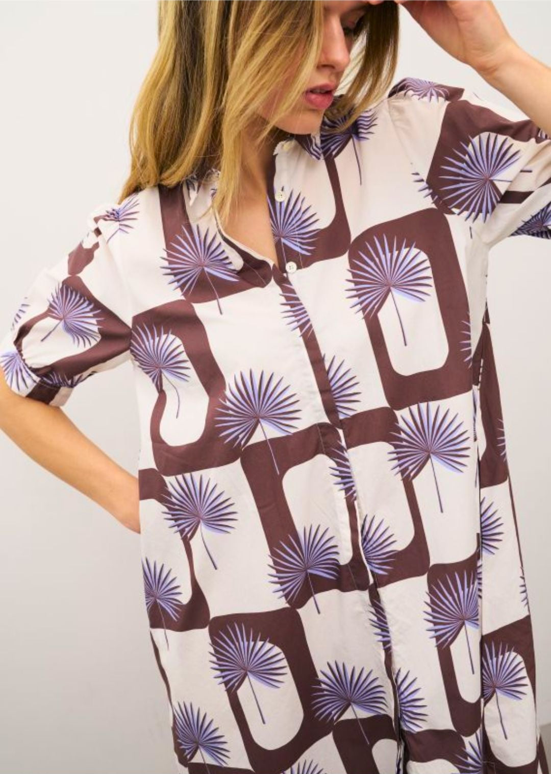 Lina KA Shirt Dress with Short Sleeves