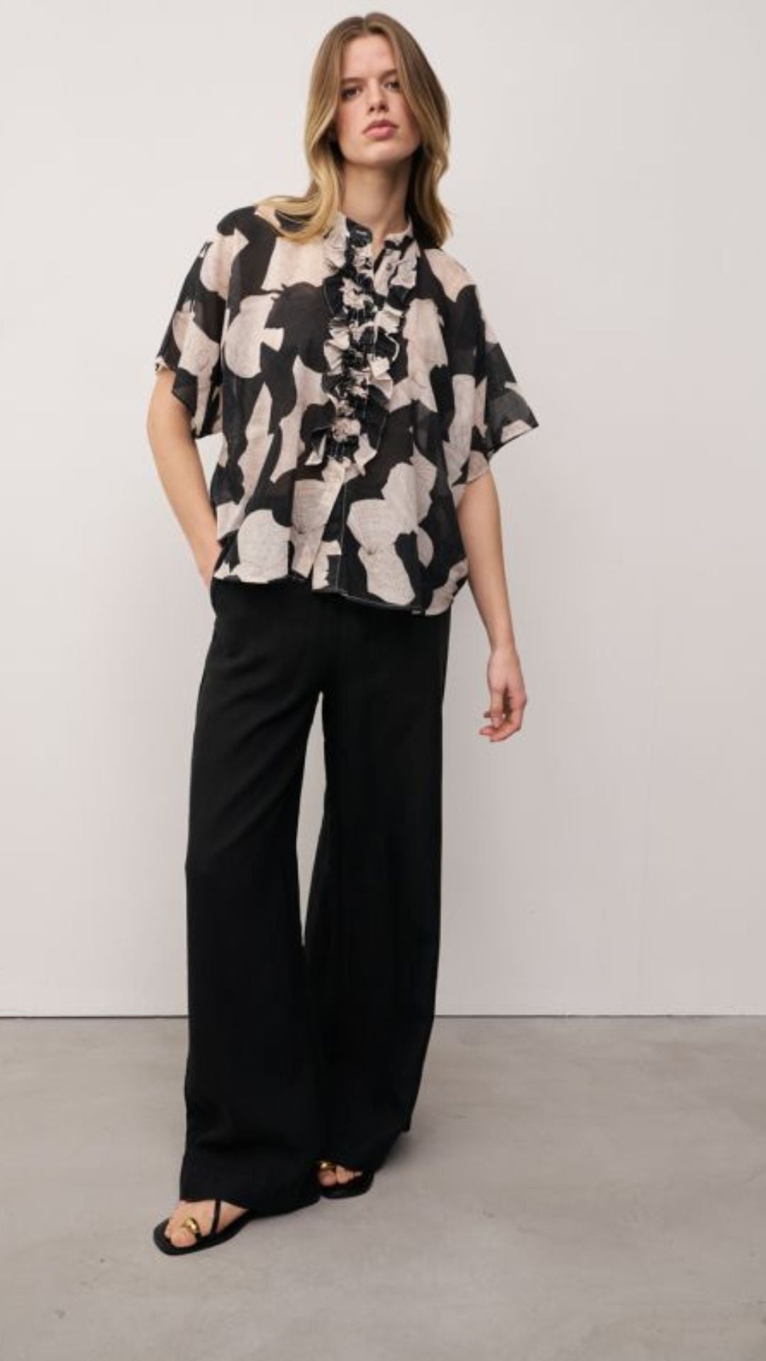 Daisy Blouse with Shell Print