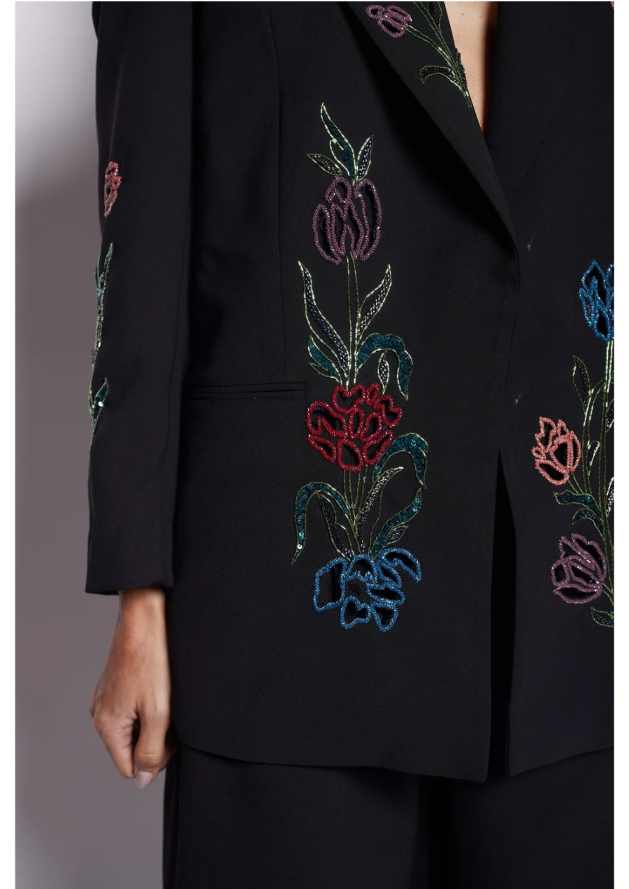 Diana Noir Tulip Blazer