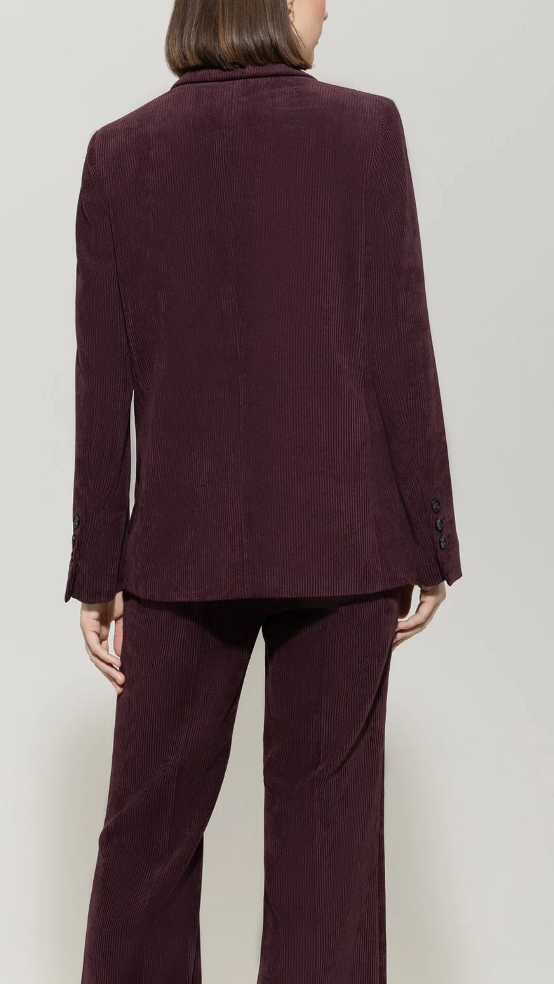 Corduroy One-Button Blazer