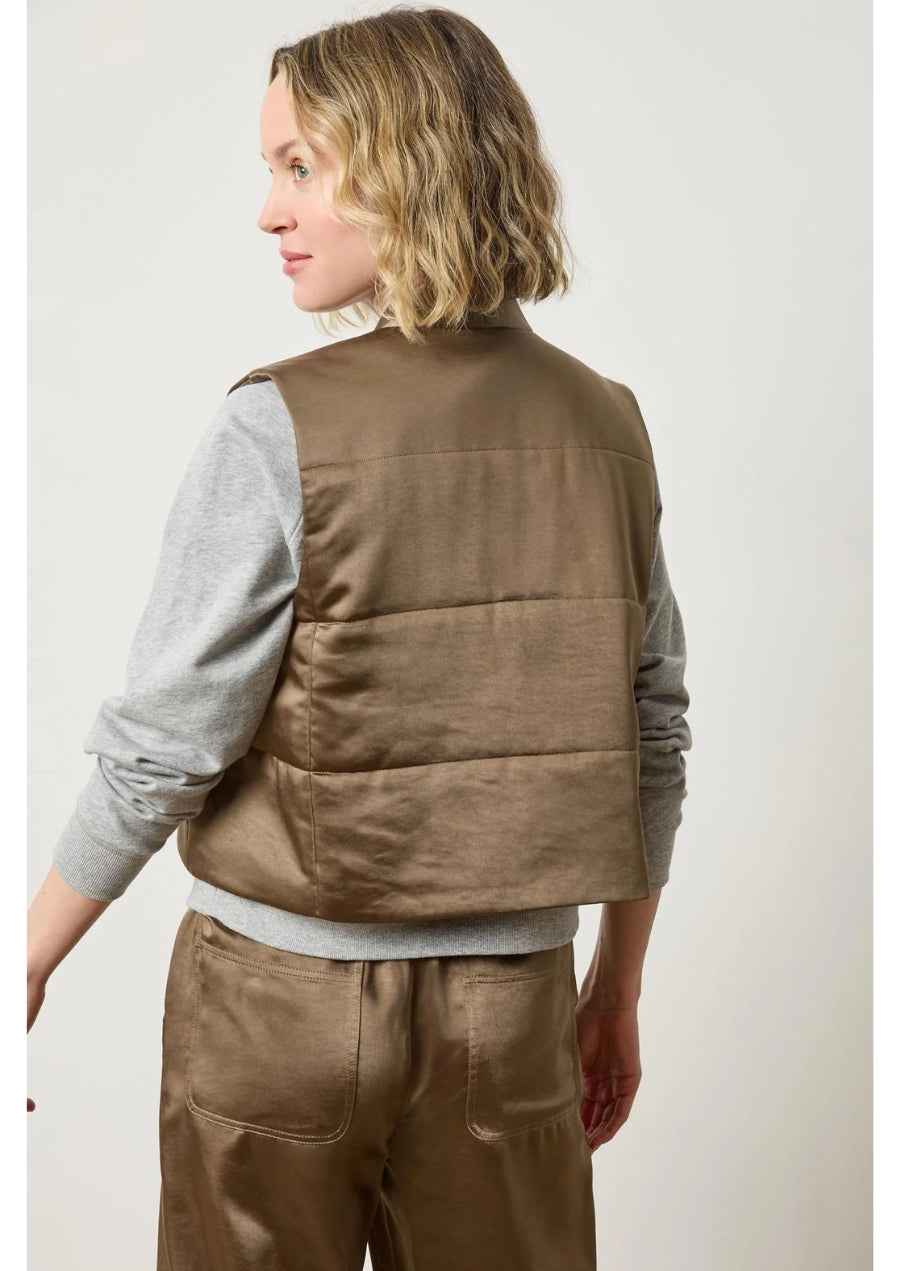 Satin Quilted Vest