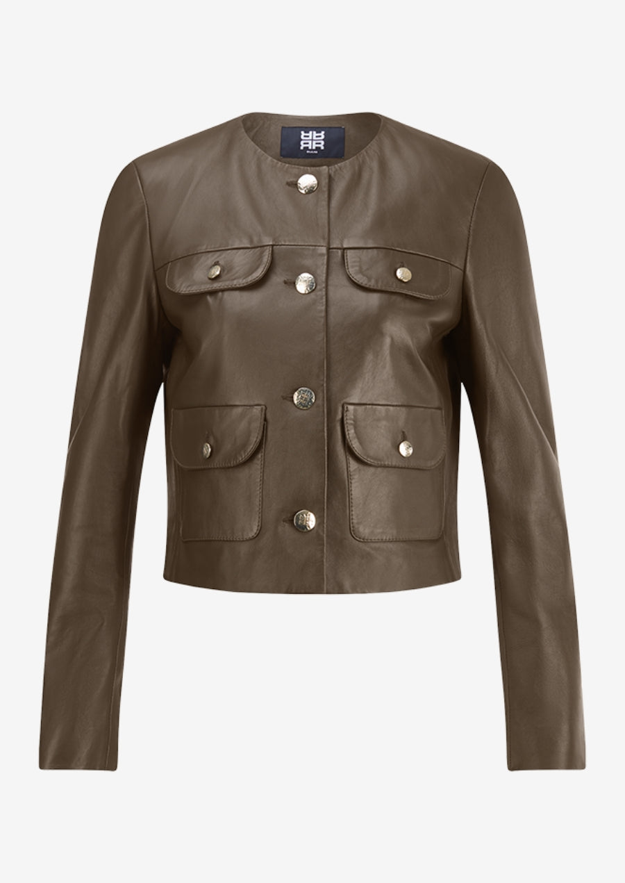 Cropped Leather Jacket