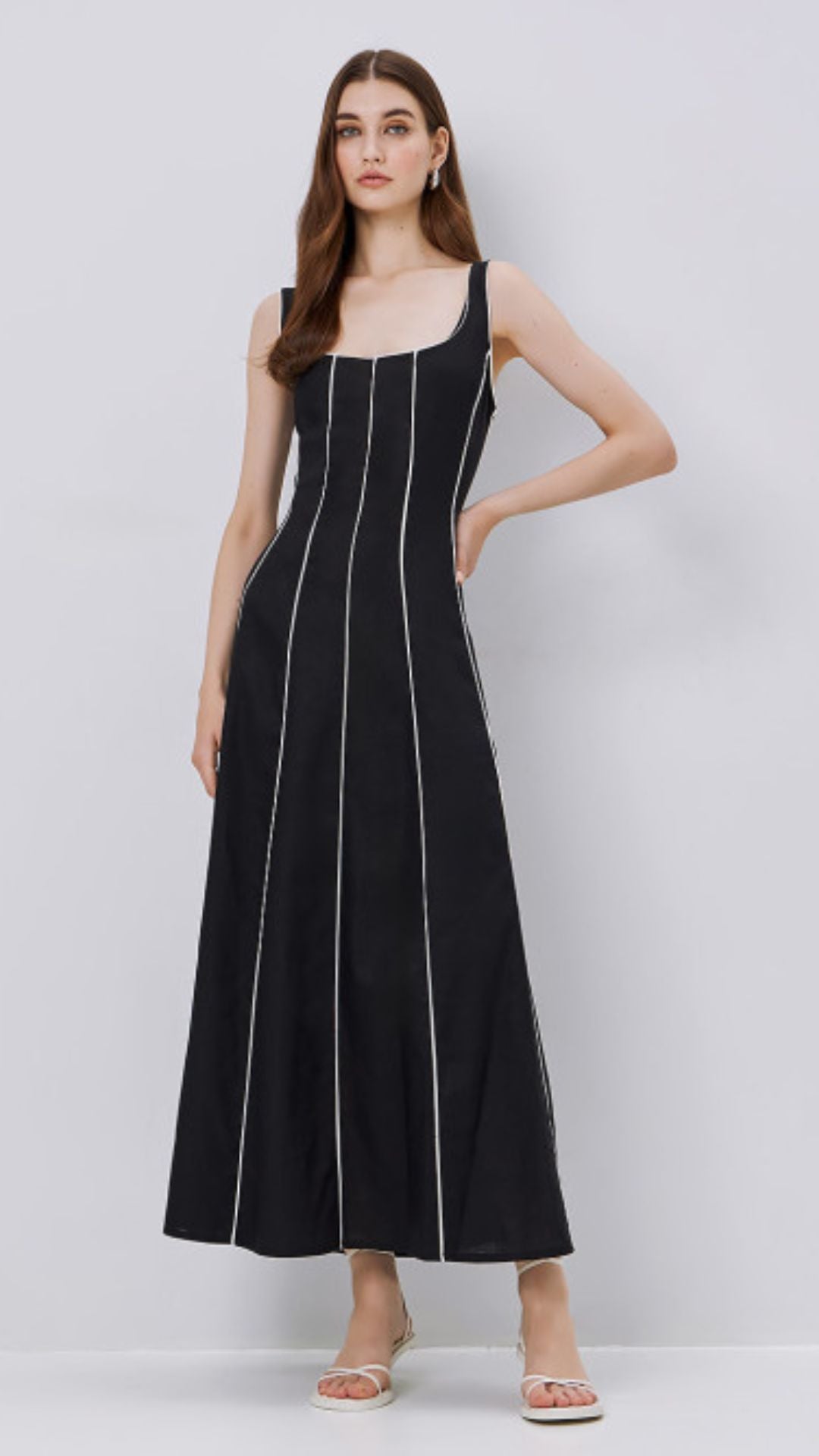 Maxi Dress with Contrasting Detail