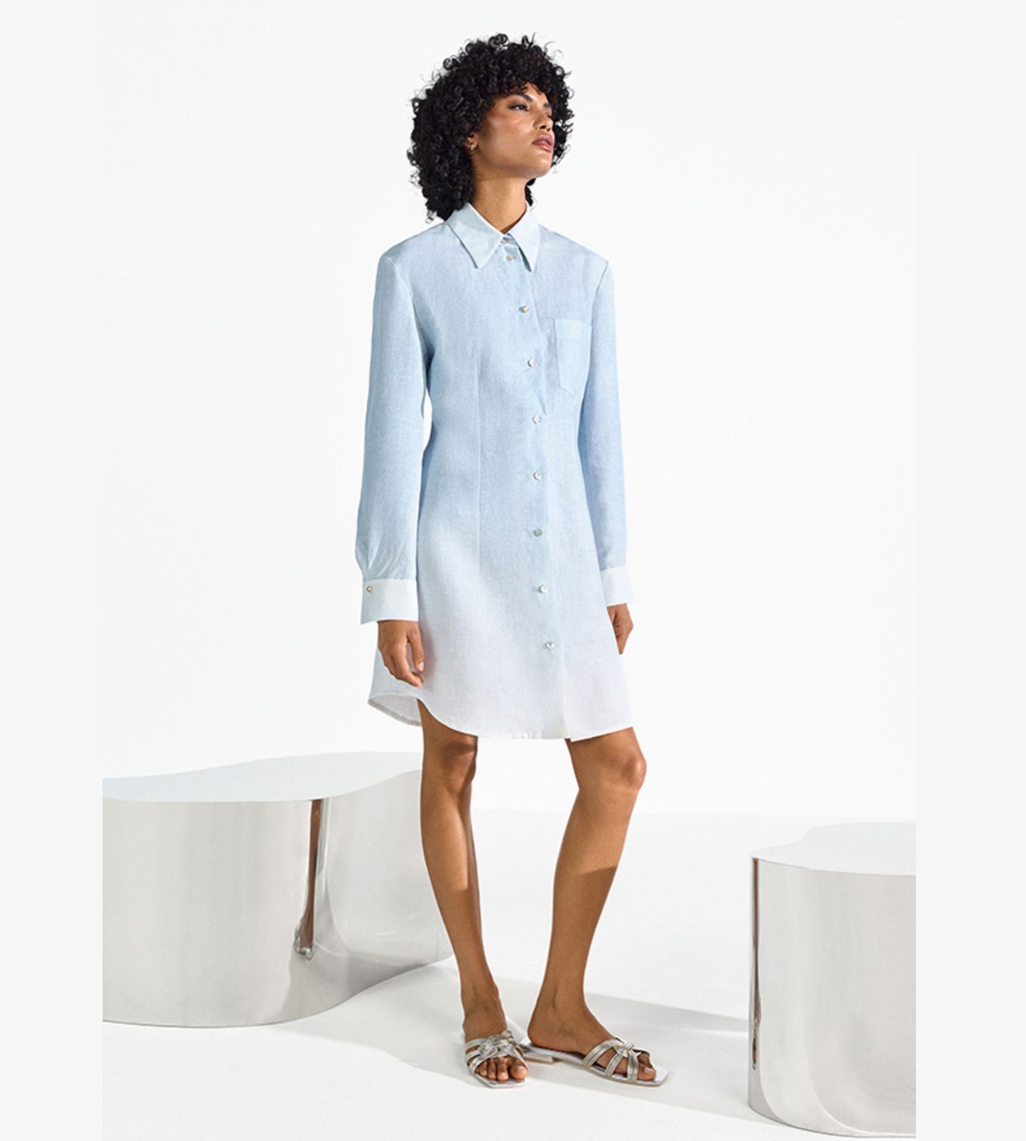 Shirt Dress with Chest Pocket