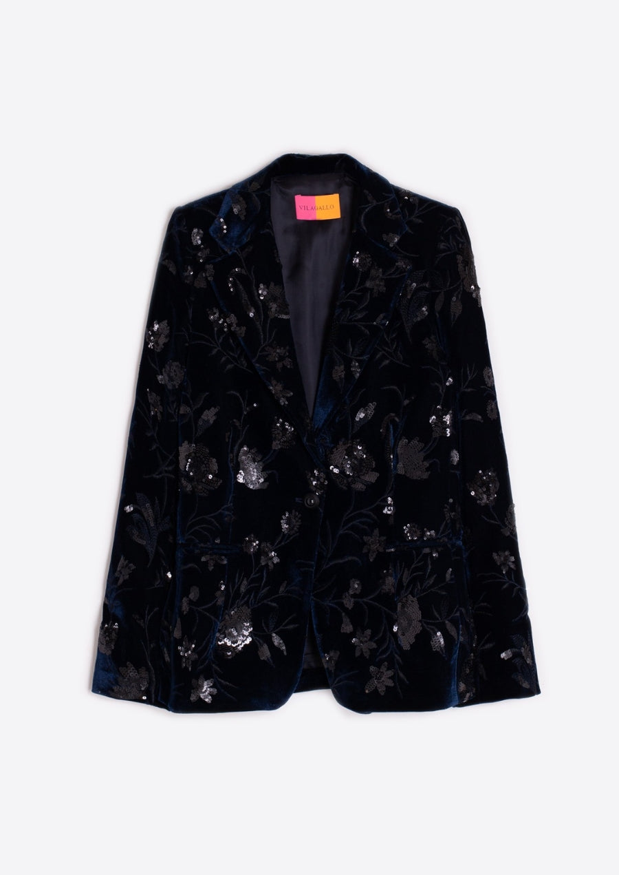 Jacket Helen Terciopelo Floral Sequins
