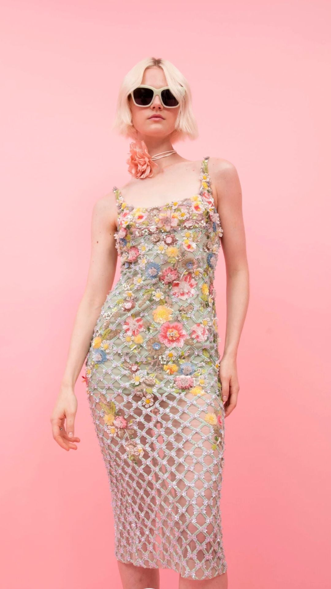 Aurora Misty Green Twilight Blossom Dress