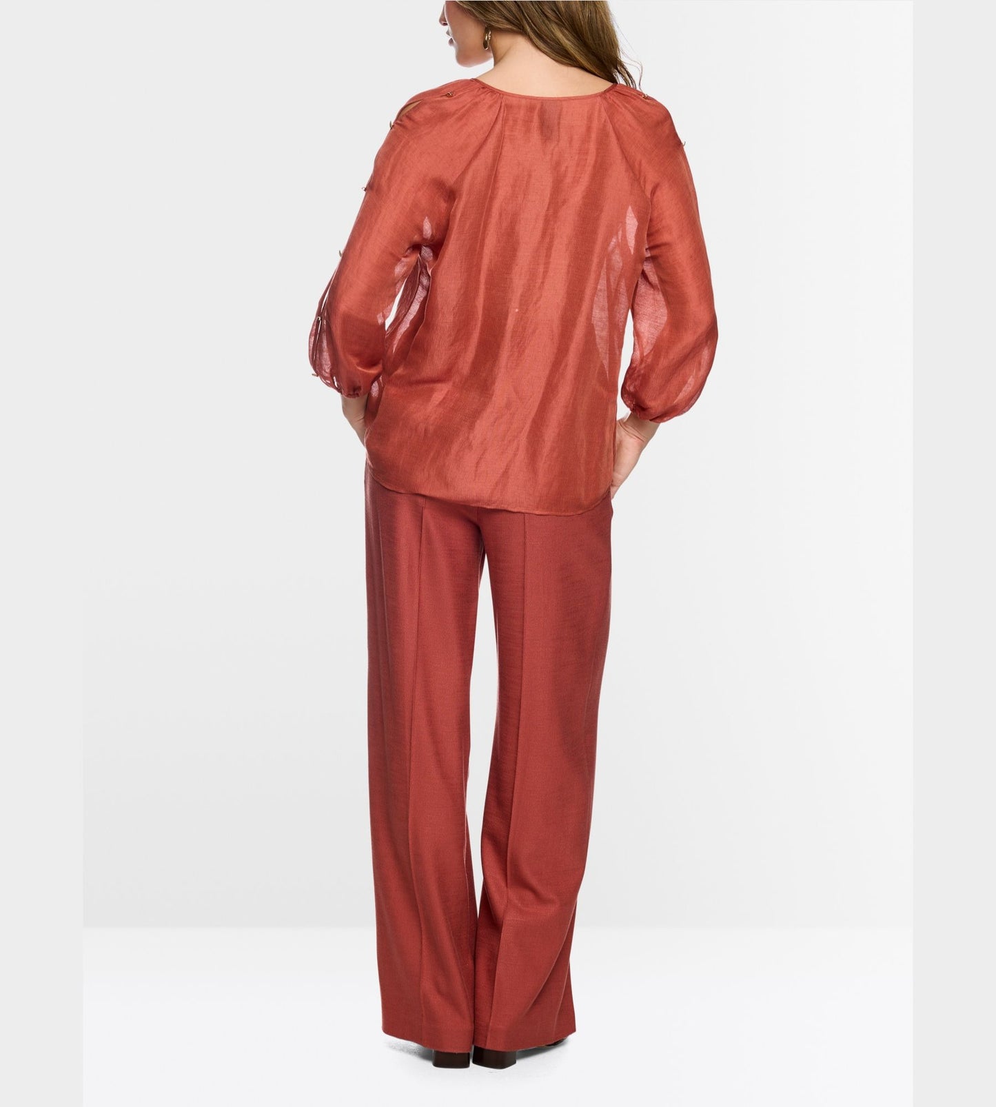 Blouse in Linen-Silk Blend