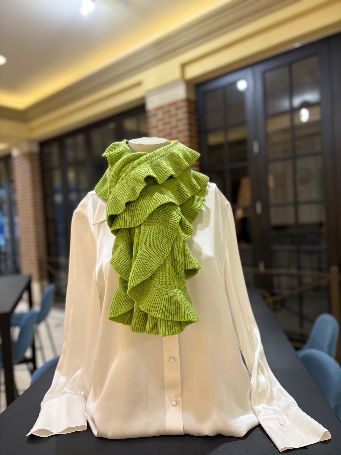 Cashmere Wrap with Ruffles