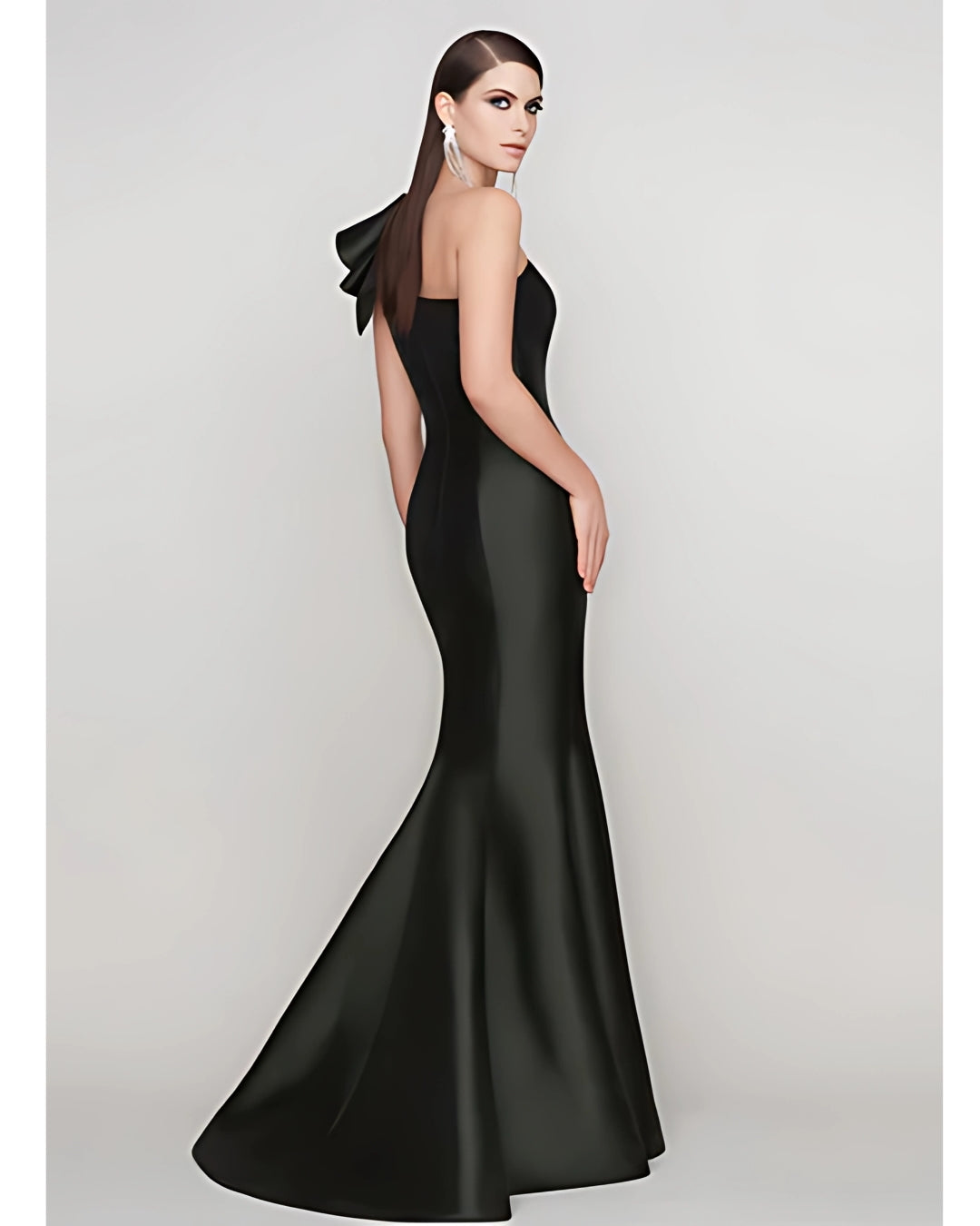 #F4111 One-Shoulder Gown