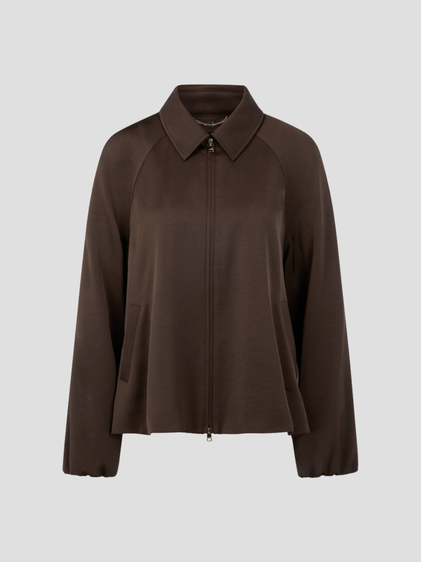 Flared Jacket in Shiny Material