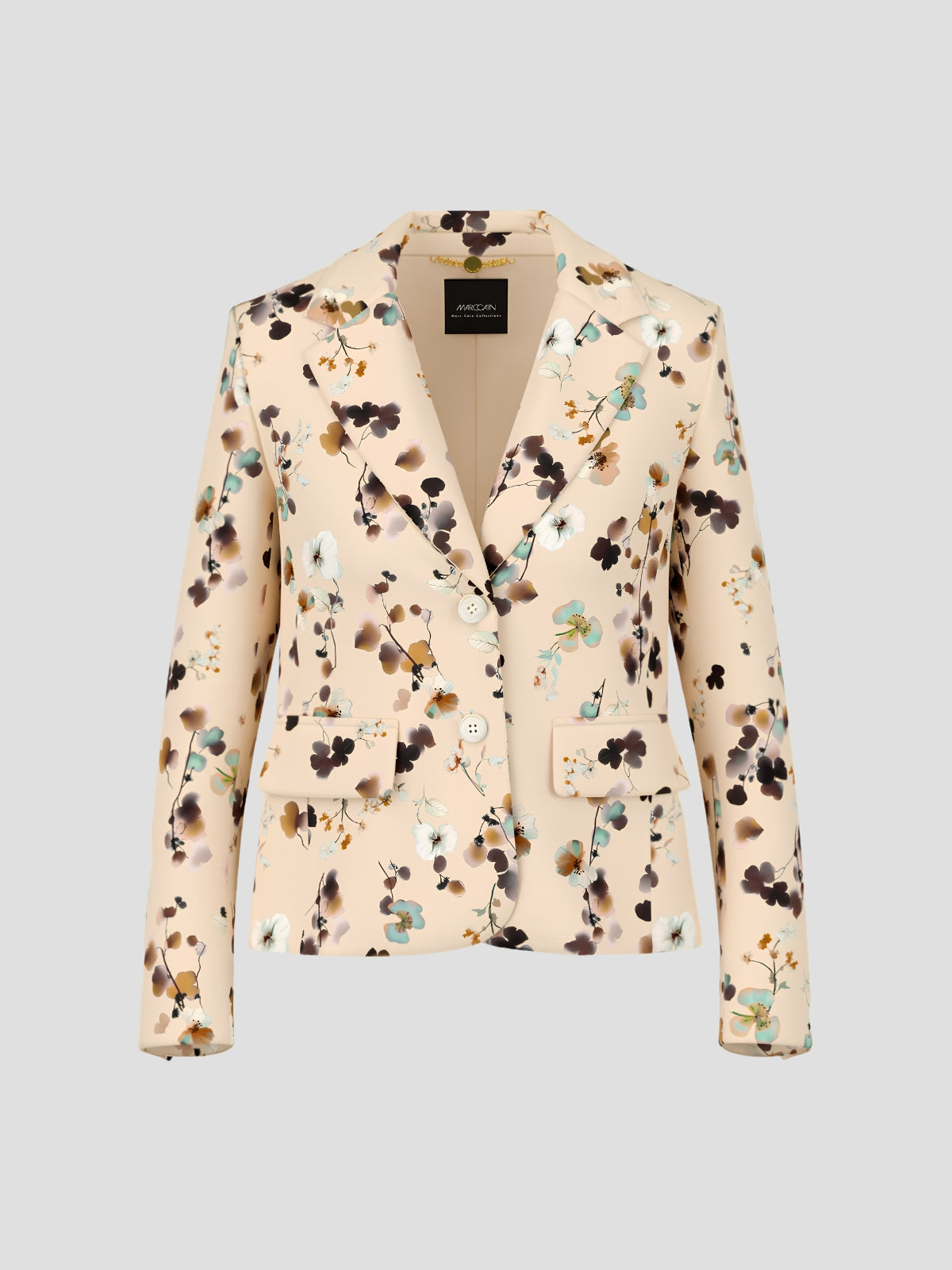 Fitted floral print blazer