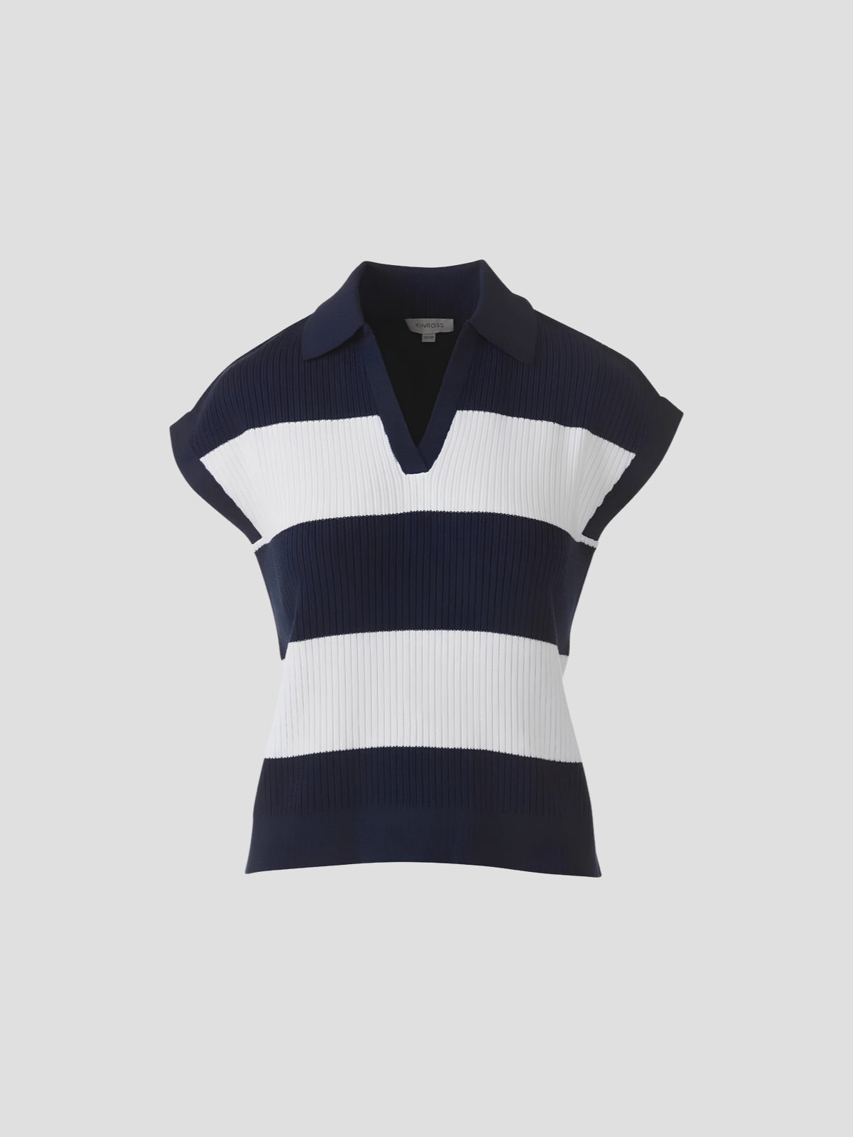 Rib Split Neck Polo