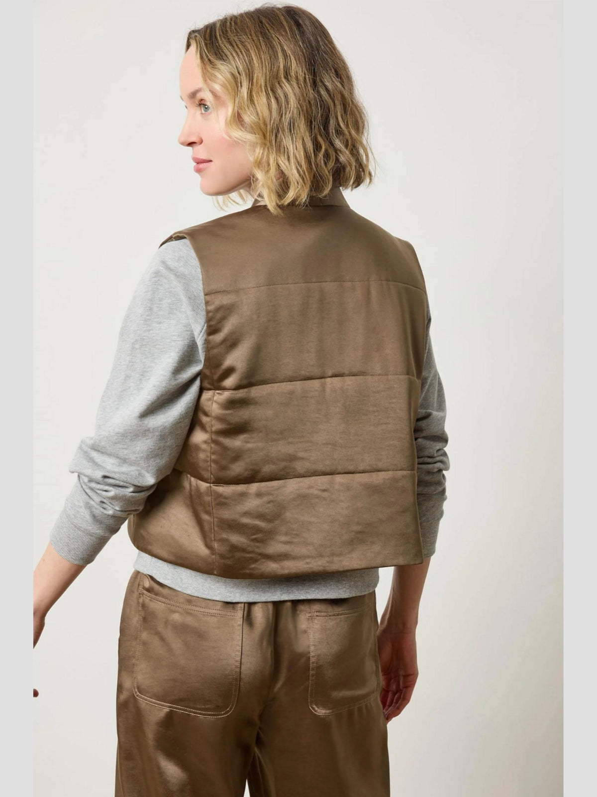Satin Quilted Vest