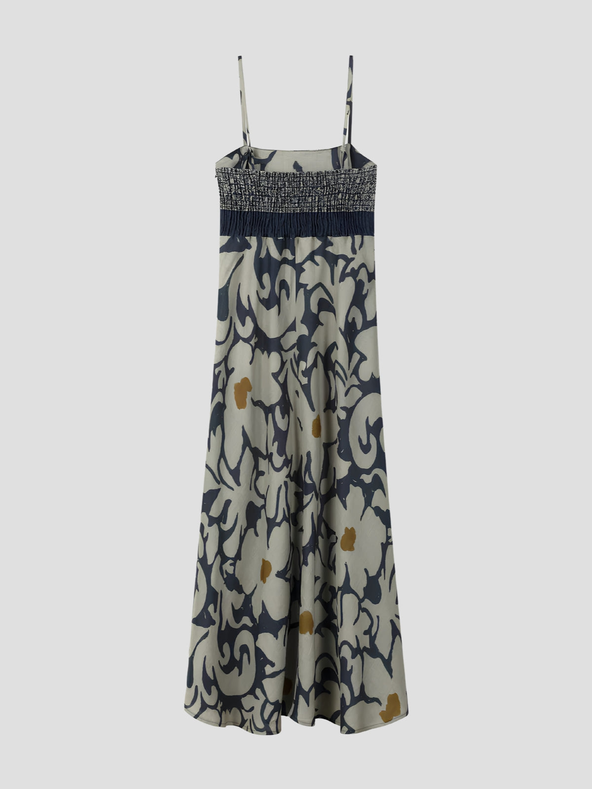 Ramie Dress with Flower Print