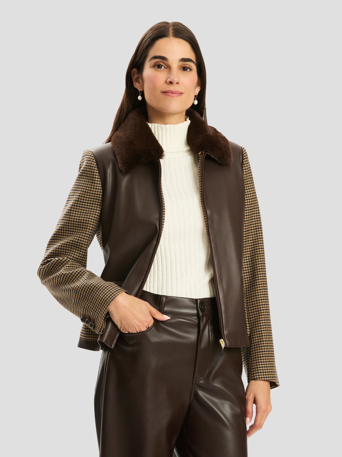 Lucy Mixed Media Jacket
