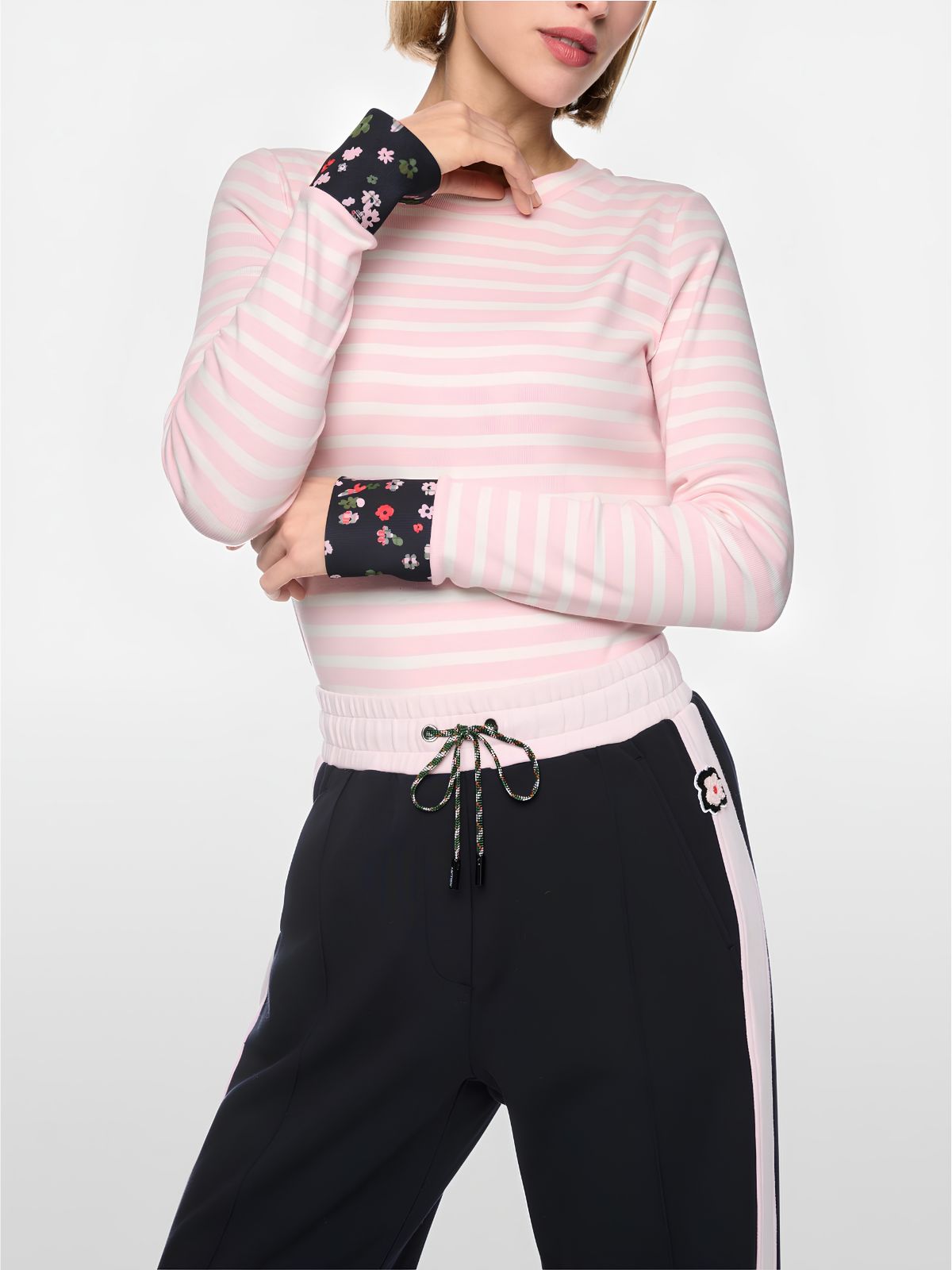 Marc Cain #BS4841J90 Long-sleeved Striped Shirt