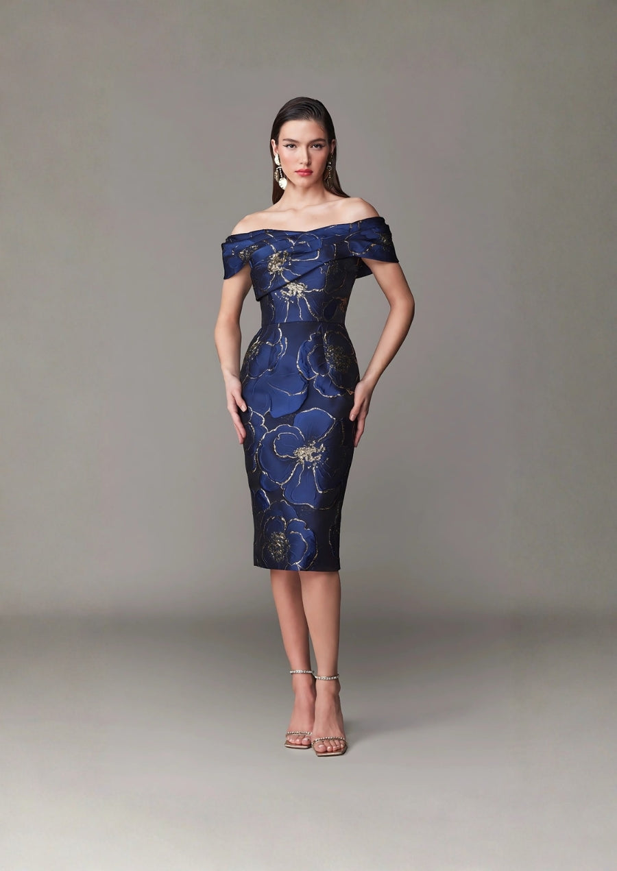 4741 Indigo/Gold Dress