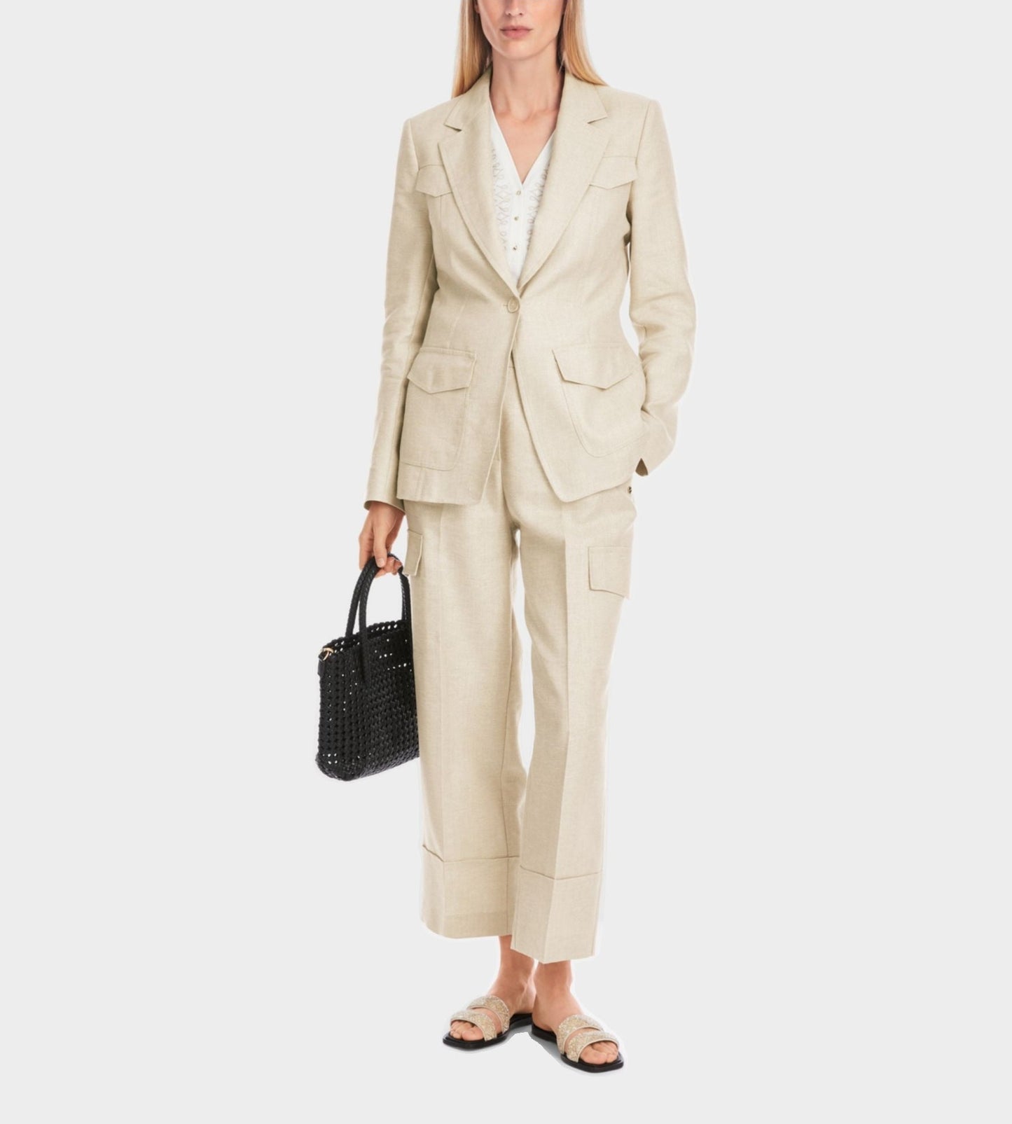 Slim-fit Blazer in Utility Style - SALE