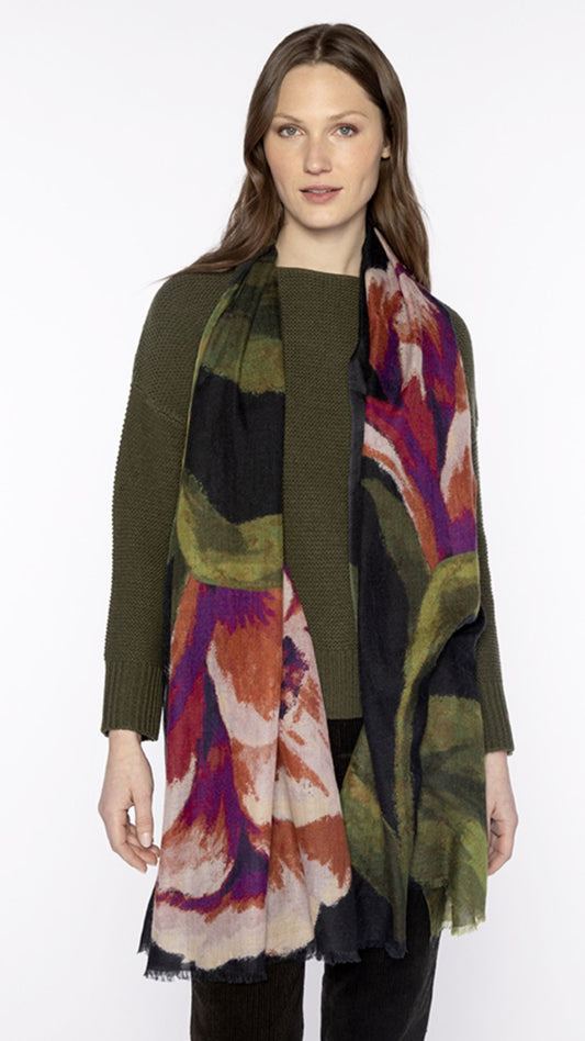 Fall Floral Print Scarf