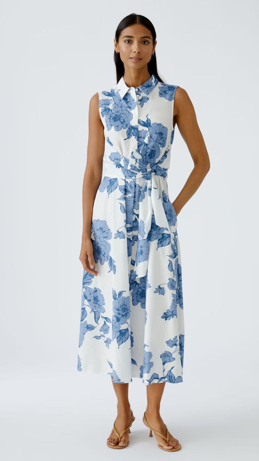 Maxi Dress - Blue White