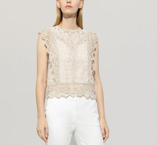 Lace Blouse with Embroidery - SALE