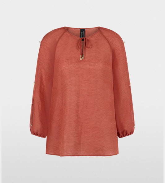 Blouse in Linen-Silk Blend