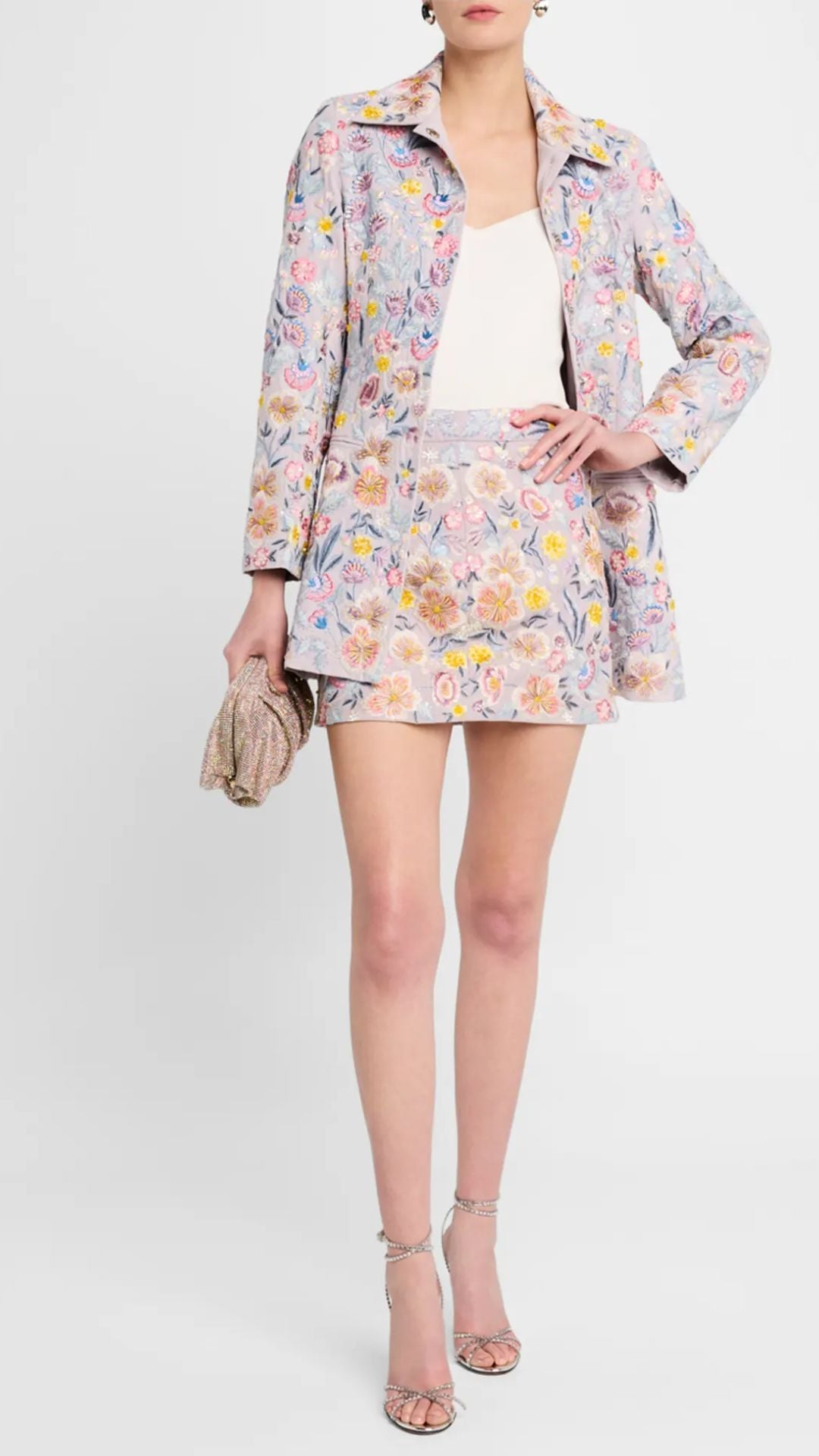 Floral Embroidered Coat