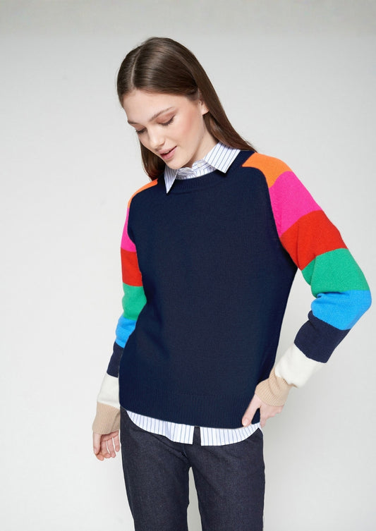 Multi Color Striped Marine Sweater