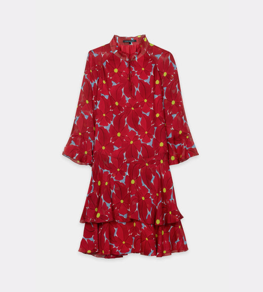 Boho Dress with Flower Print