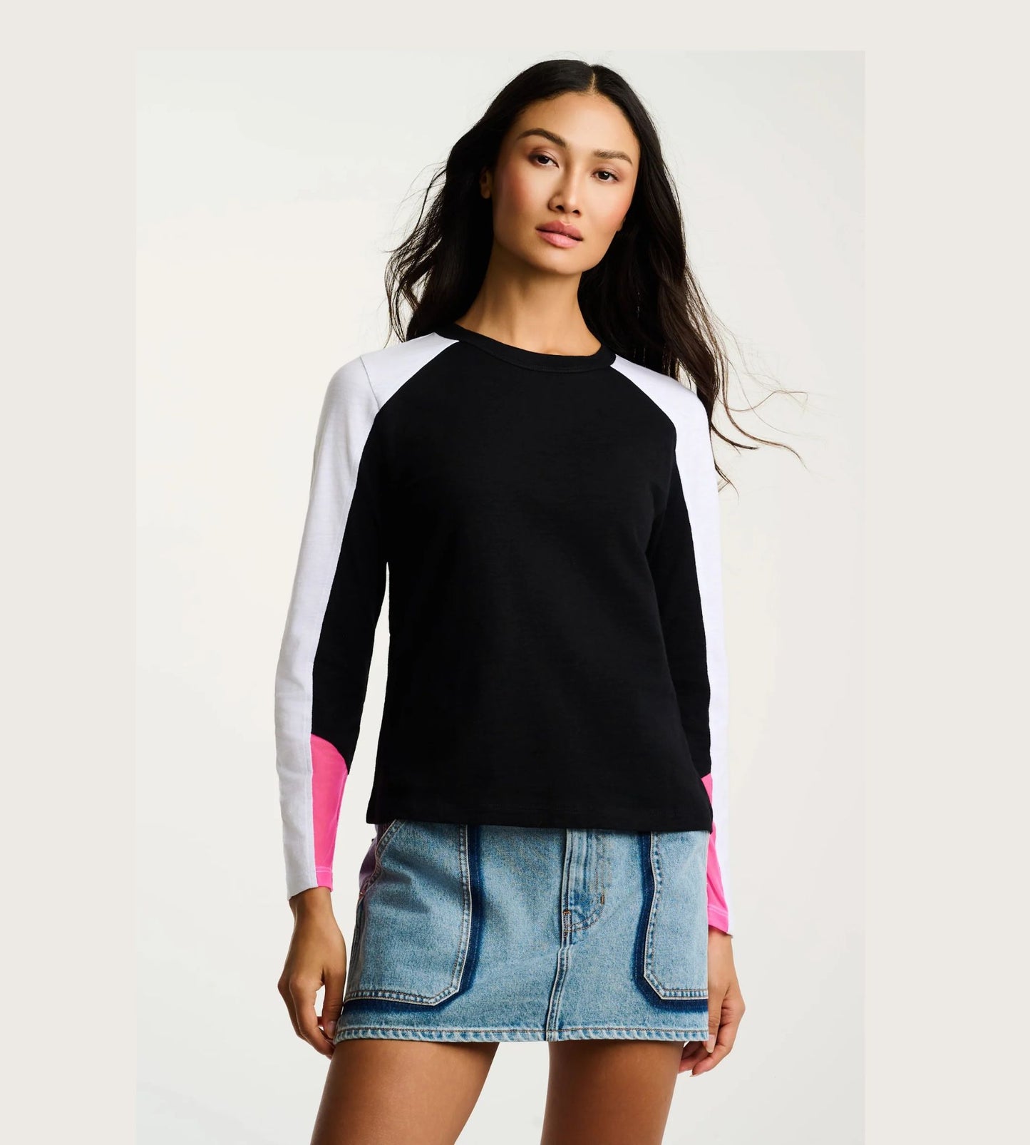 Playing Games Cotton Tee- Black/White