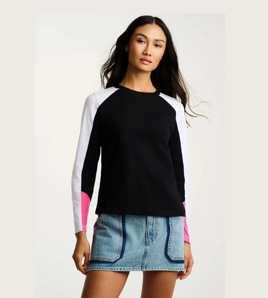 Playing Games Cotton Tee- Black/White