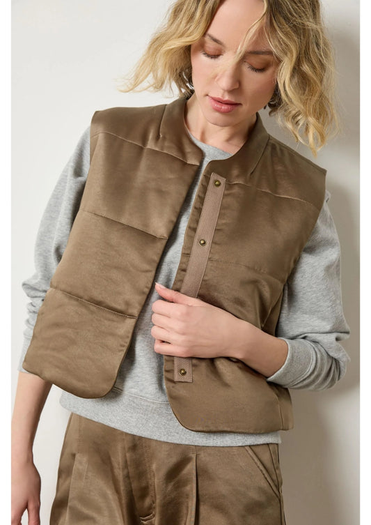 Satin Quilted Vest