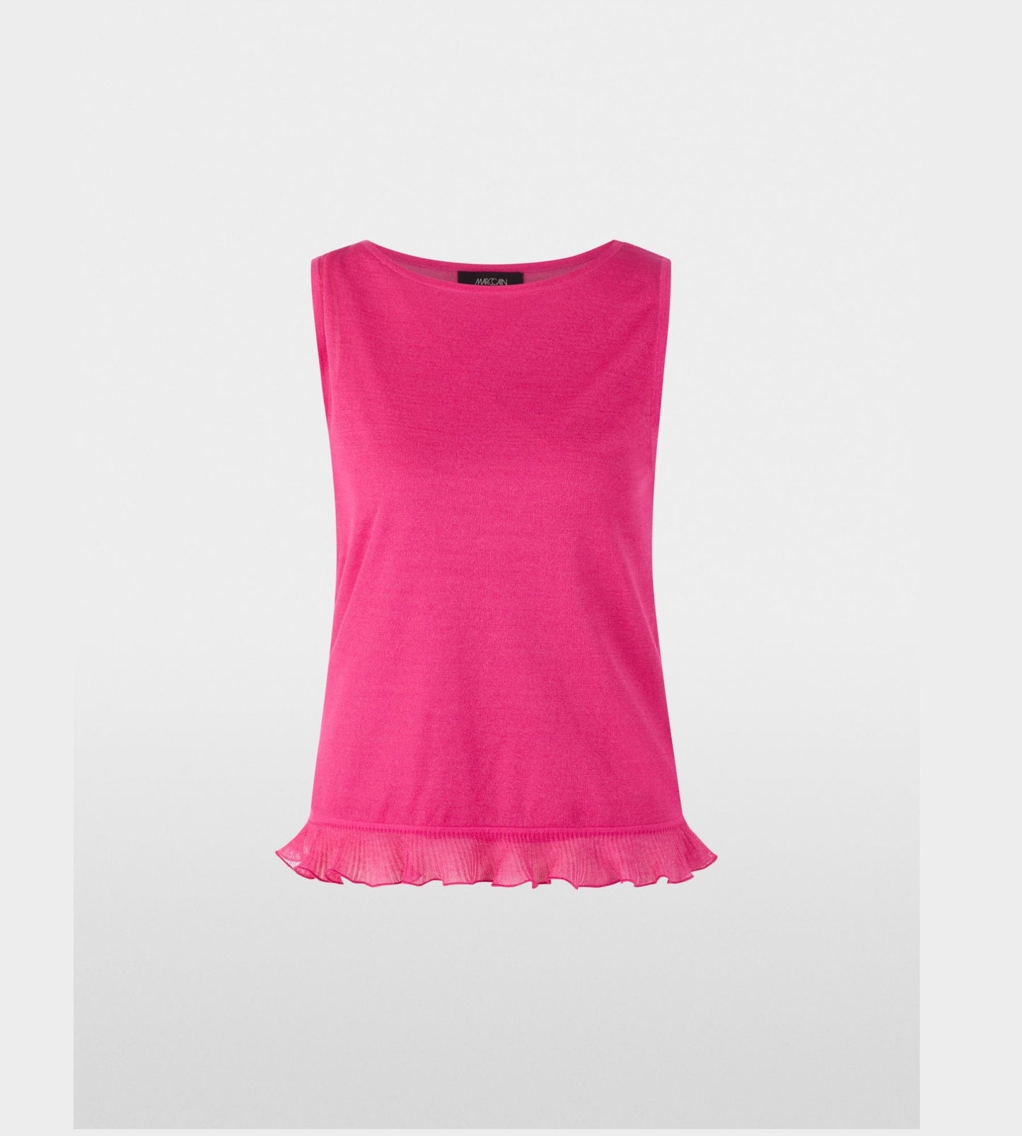 Sleeveless Knit Top with Ruffle