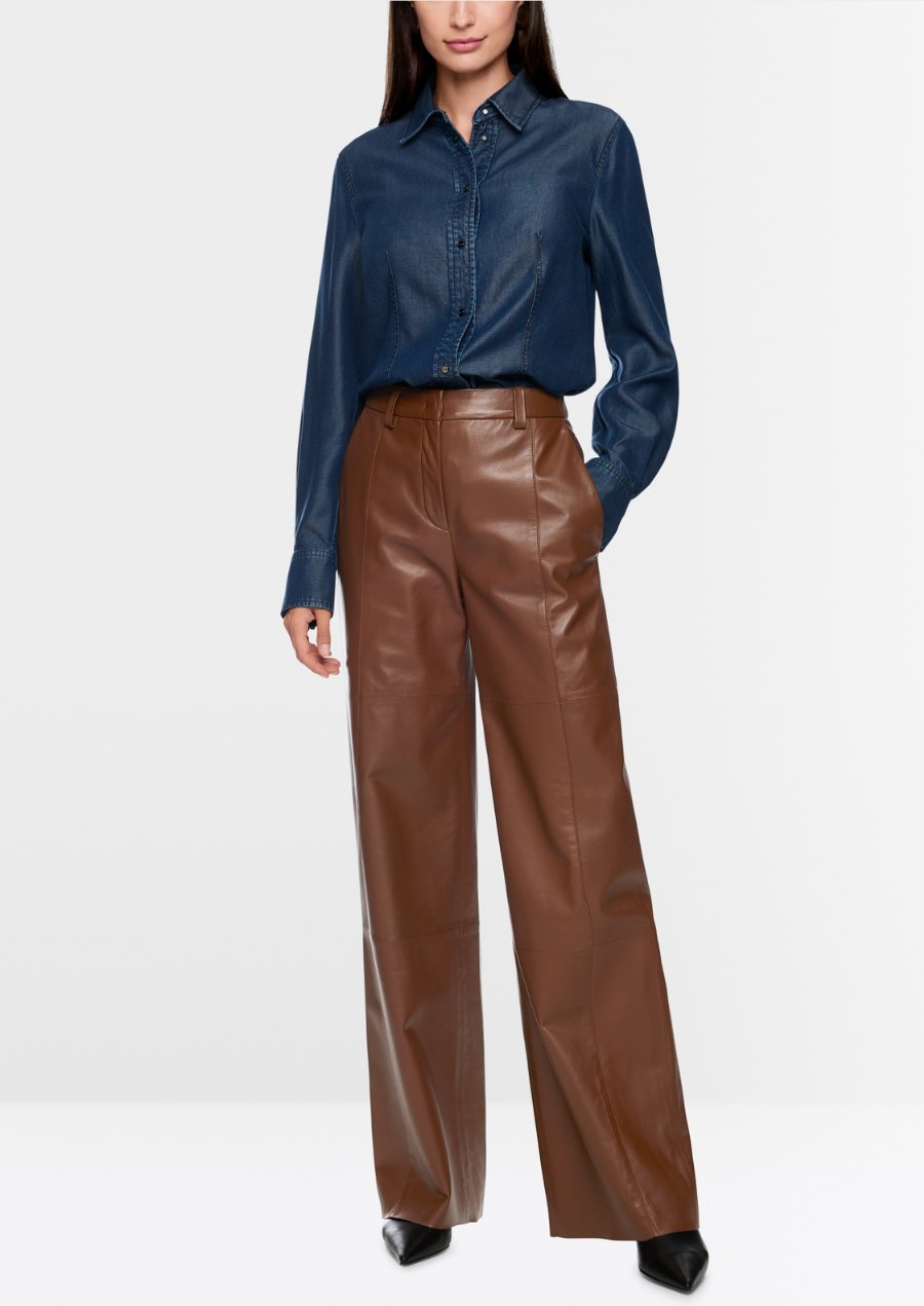 WARRI High-Waist Leather Trousers