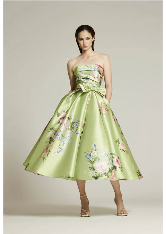 Green Floral Gown