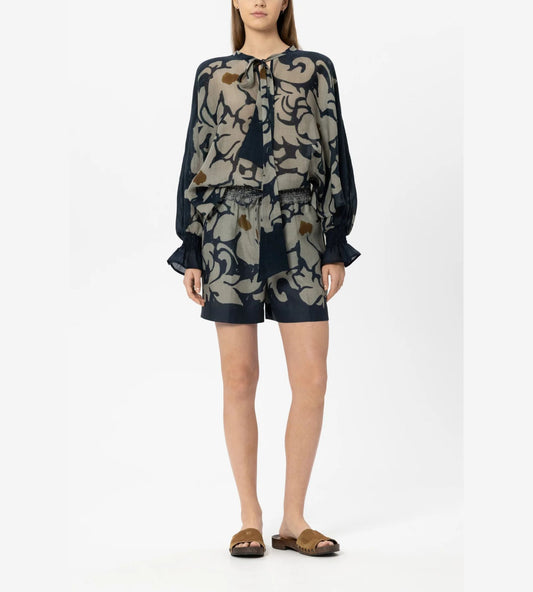 Blouse with Flower Print