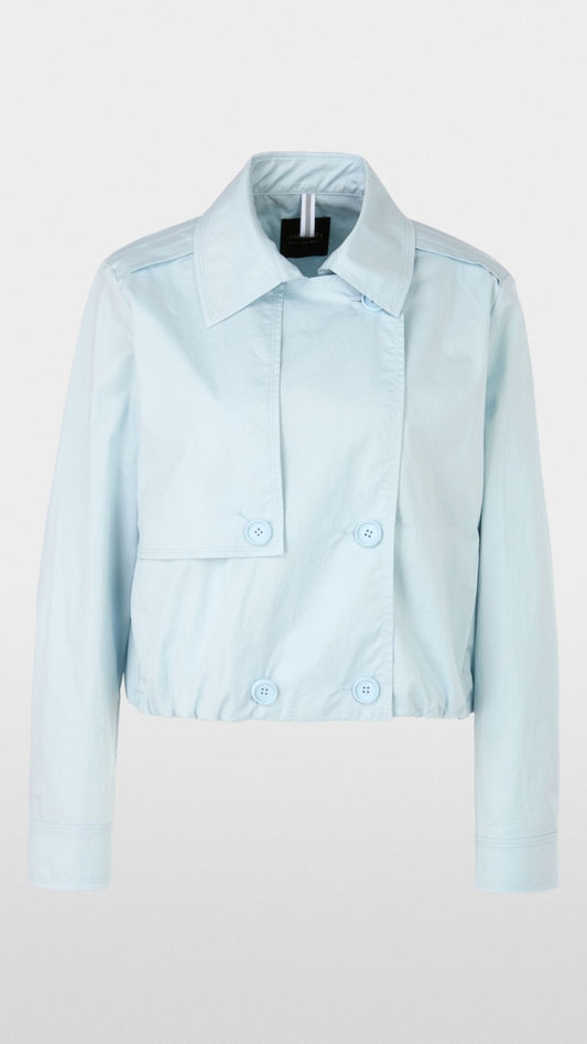 Cropped Trench Jacket with Collar