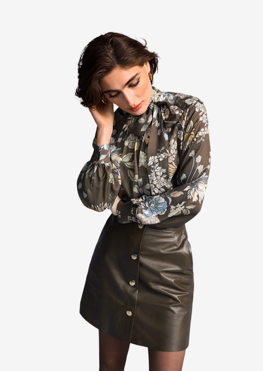 Blouse with Floral Print