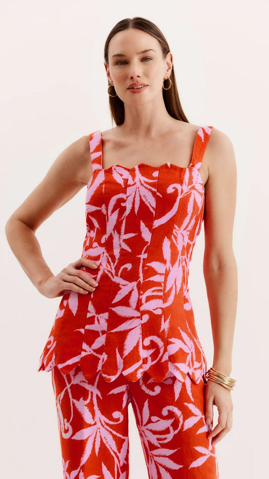 Vanessa Tropical Orchid Top - SALE