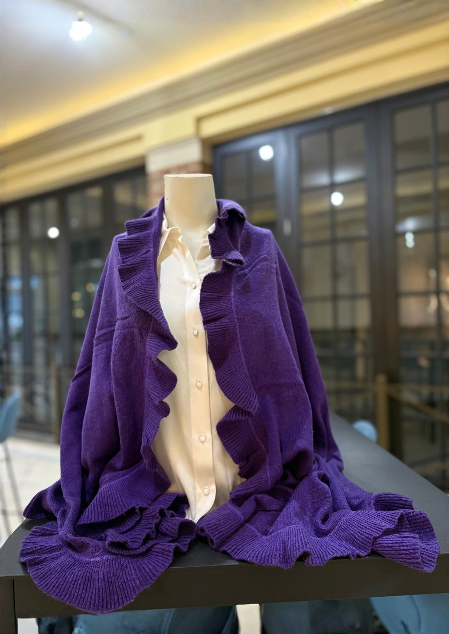 Cashmere Wrap with Ruffles