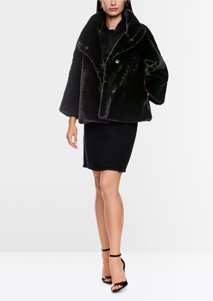 Elegant Jacket with Faux Fur