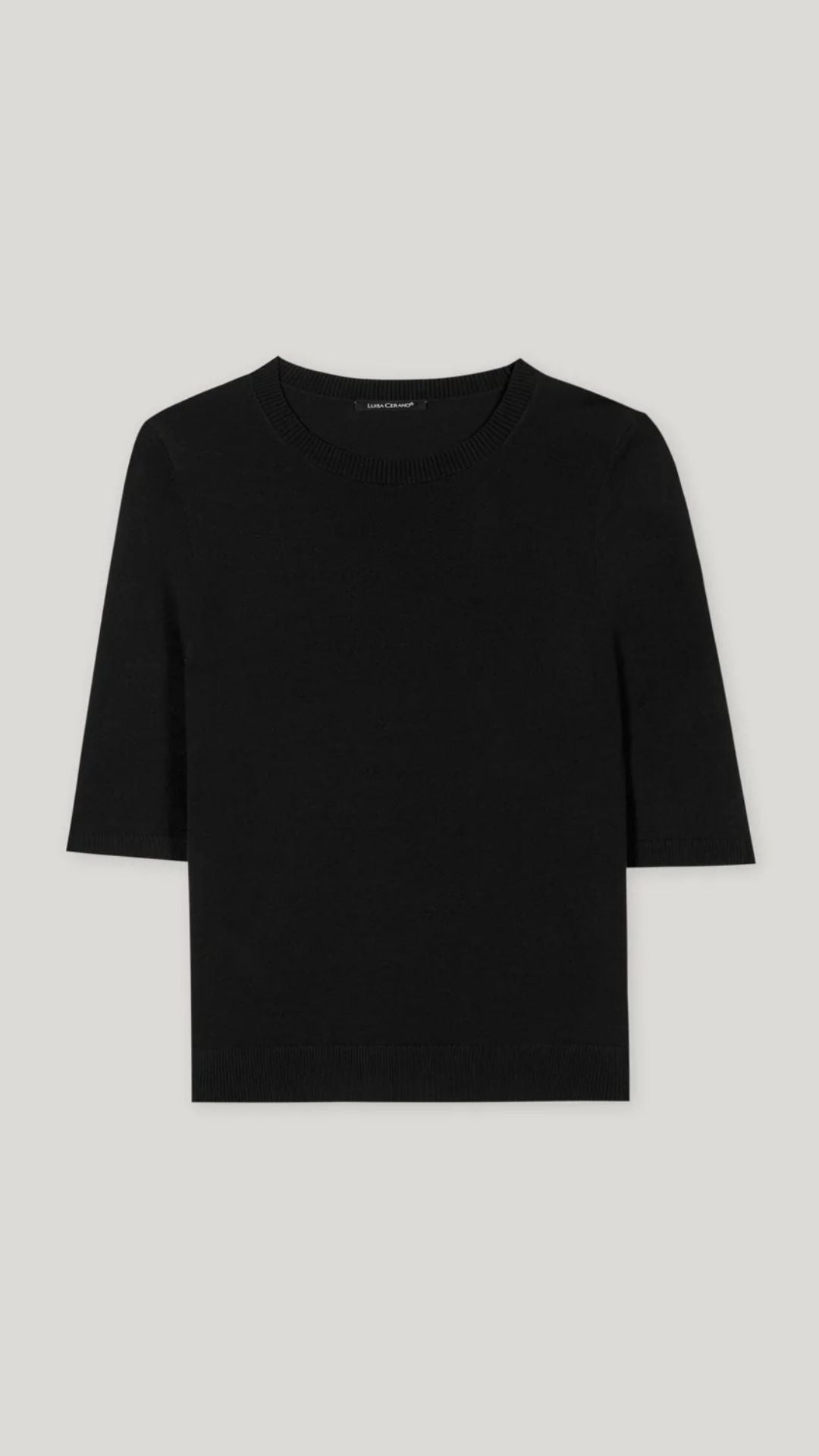 Fine Knit Sweater- Black